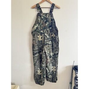 Insulated Mossy Oak Camo Bibs Outdoors Hunting Youth Warm Farm Chores Country